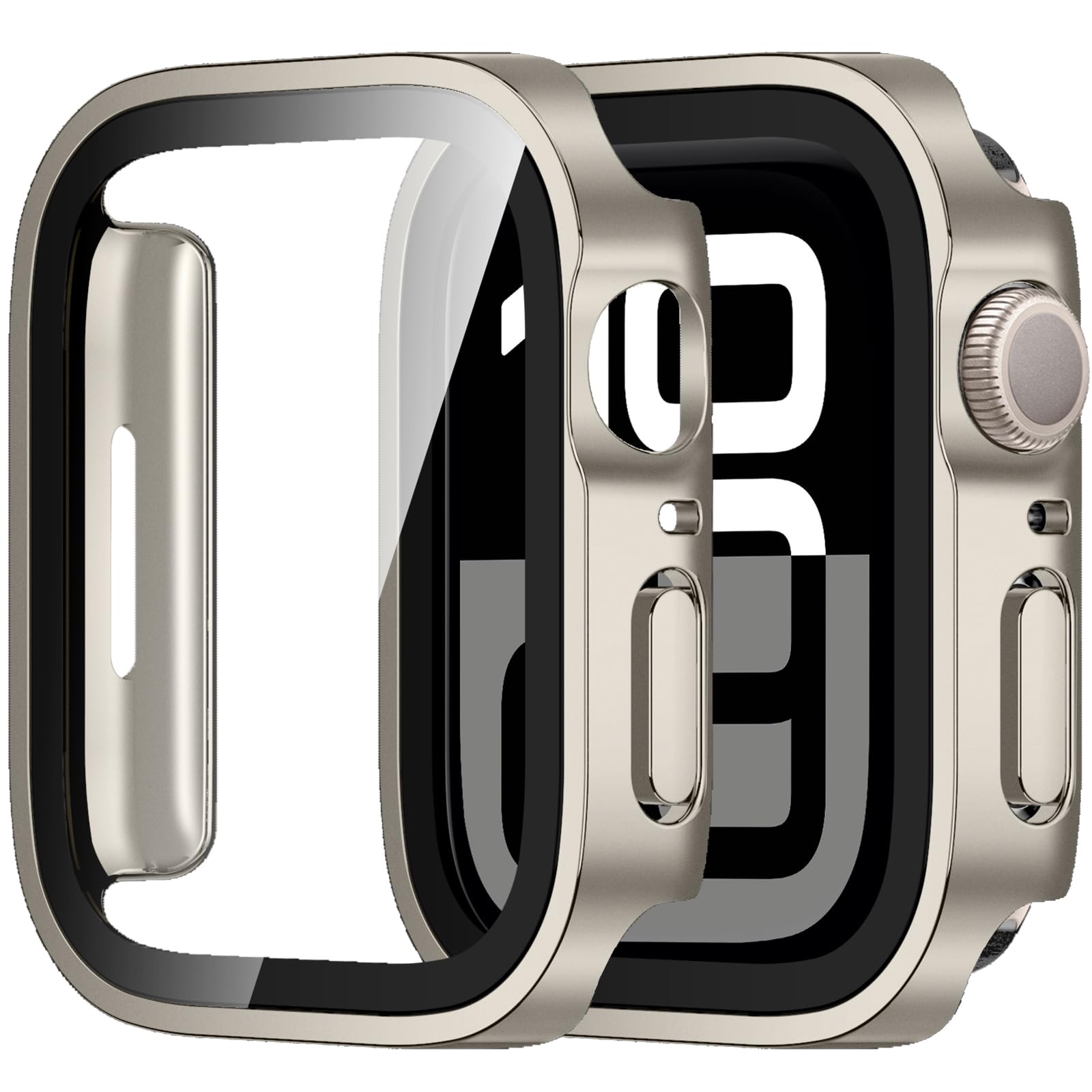 Iwatch Smartwatch Series 7 - Screenprotector voor Apple Watch Case 46