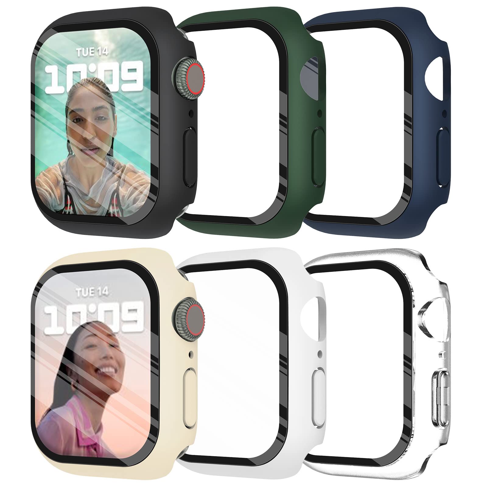 Iwatch Smartwatch Series 7 - Gehard glas + cover voor Apple