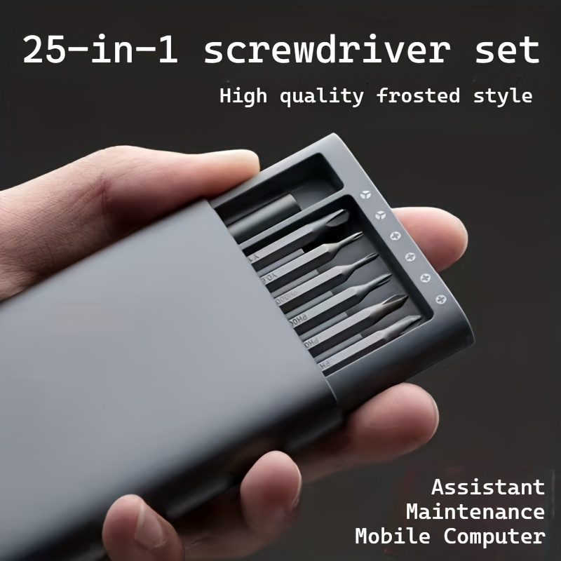 Watchmaker Screwdriver - 25-in-1 magnetische precisieschroevendraaierset – platte kop