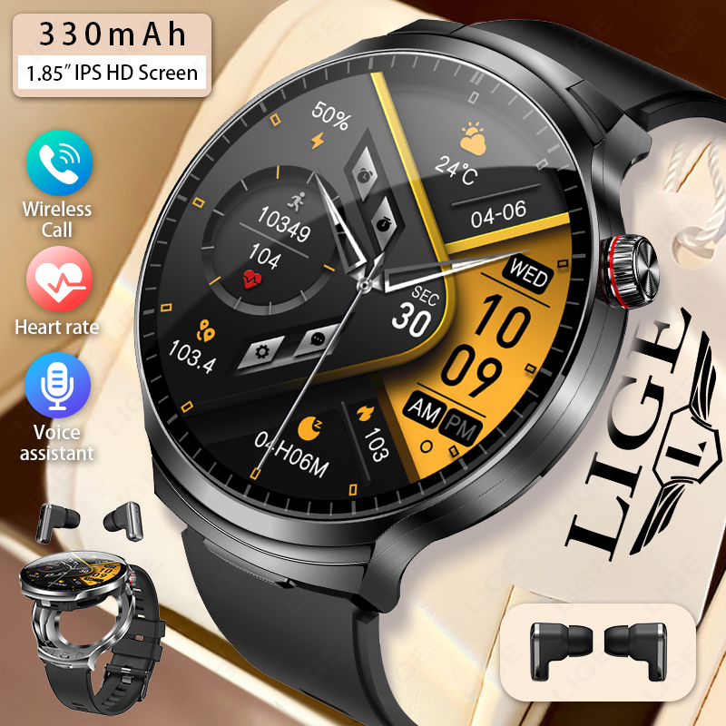 Smartwatch Noise Watches - LIGE 2026 Nieuwe TWS 2-in-1 Headset