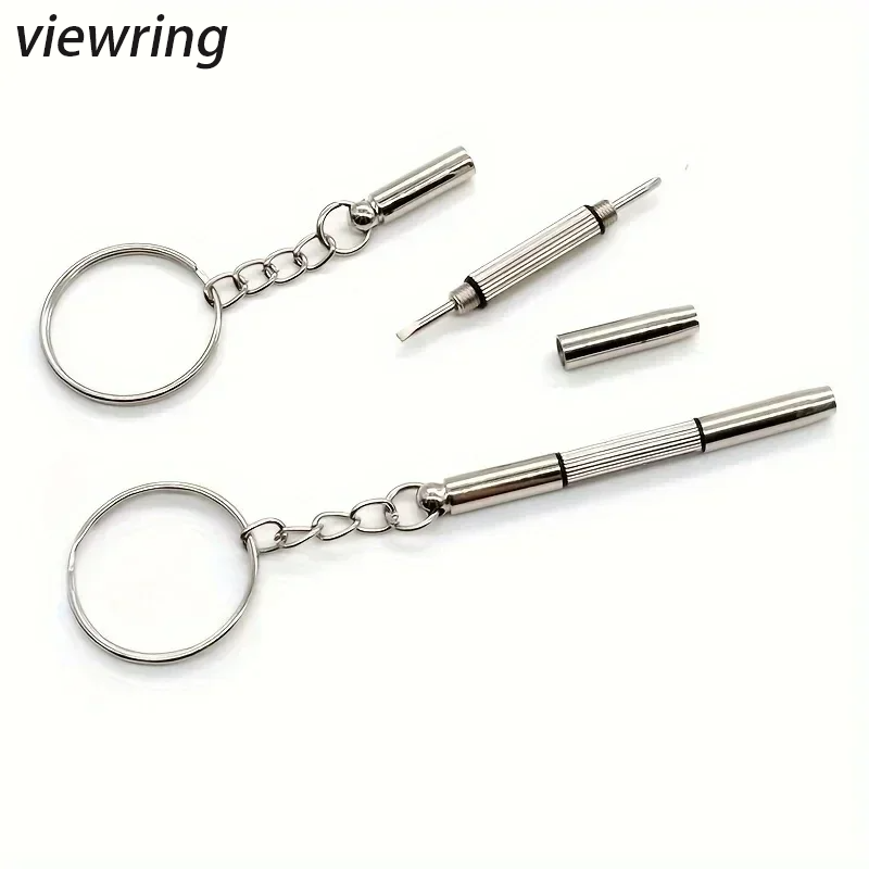 Watchmaker Screwdriver - Stalen brilschroevendraaier Brillenschroevendraaier Horlogereparatieset met sleutelhanger