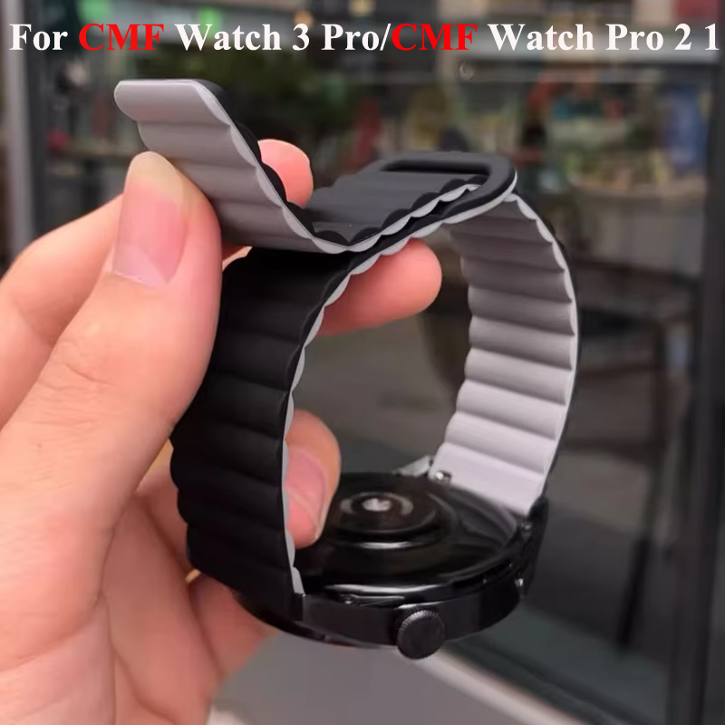 Smartwatch Nothing Watches - 22 mm magnetische siliconen band voor