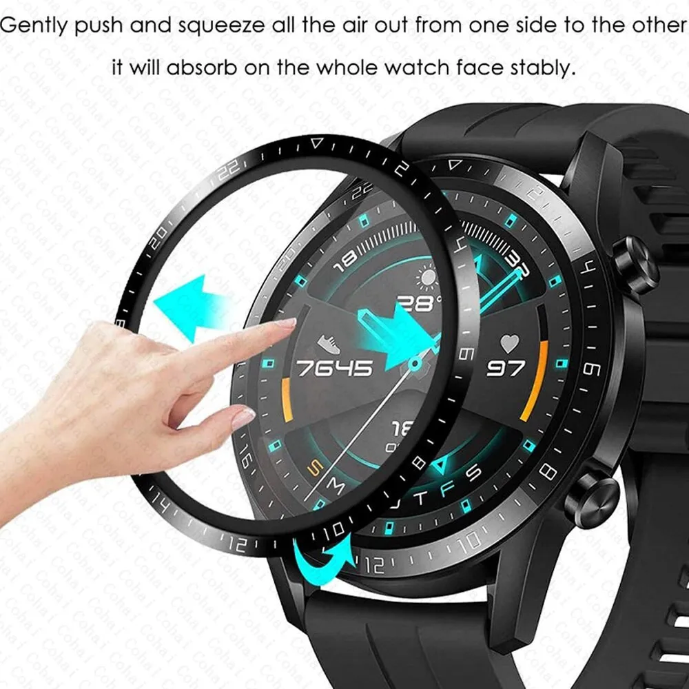 Smartwatch English - 20D Gebogen Rand Gehard Glas voor