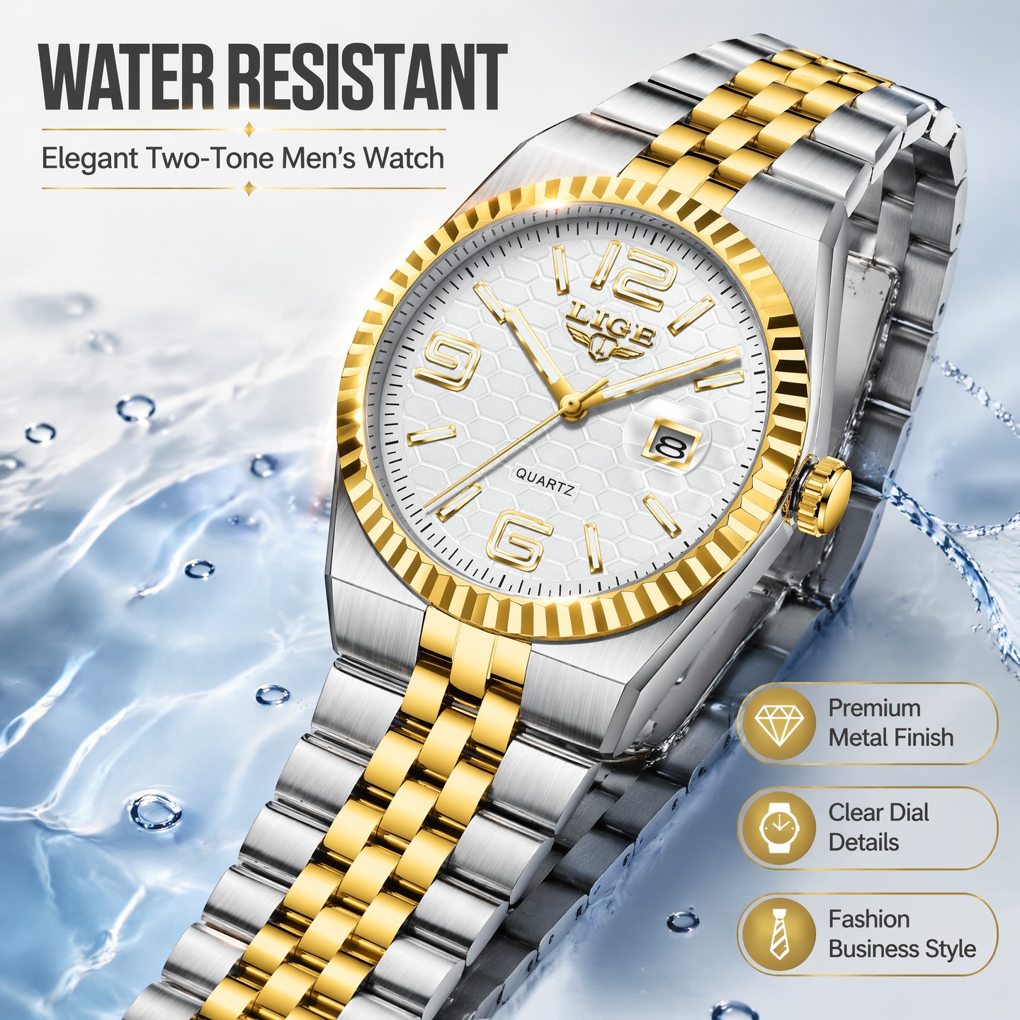 Smartwatch Luxury Watches For Men - LIGE Fashion Exquisite Herenhorloges Waterdicht Lichtgevend