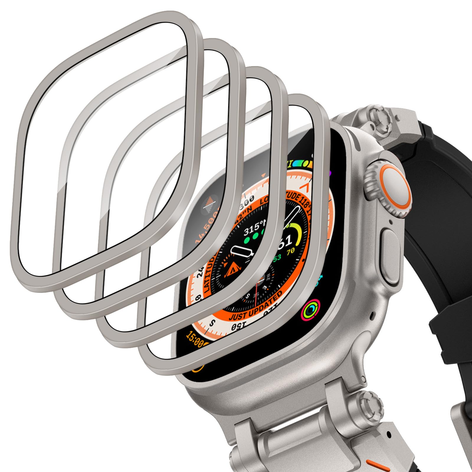 Smartwatch Watches For Men - Aluminium behuizing + gehard glas voor