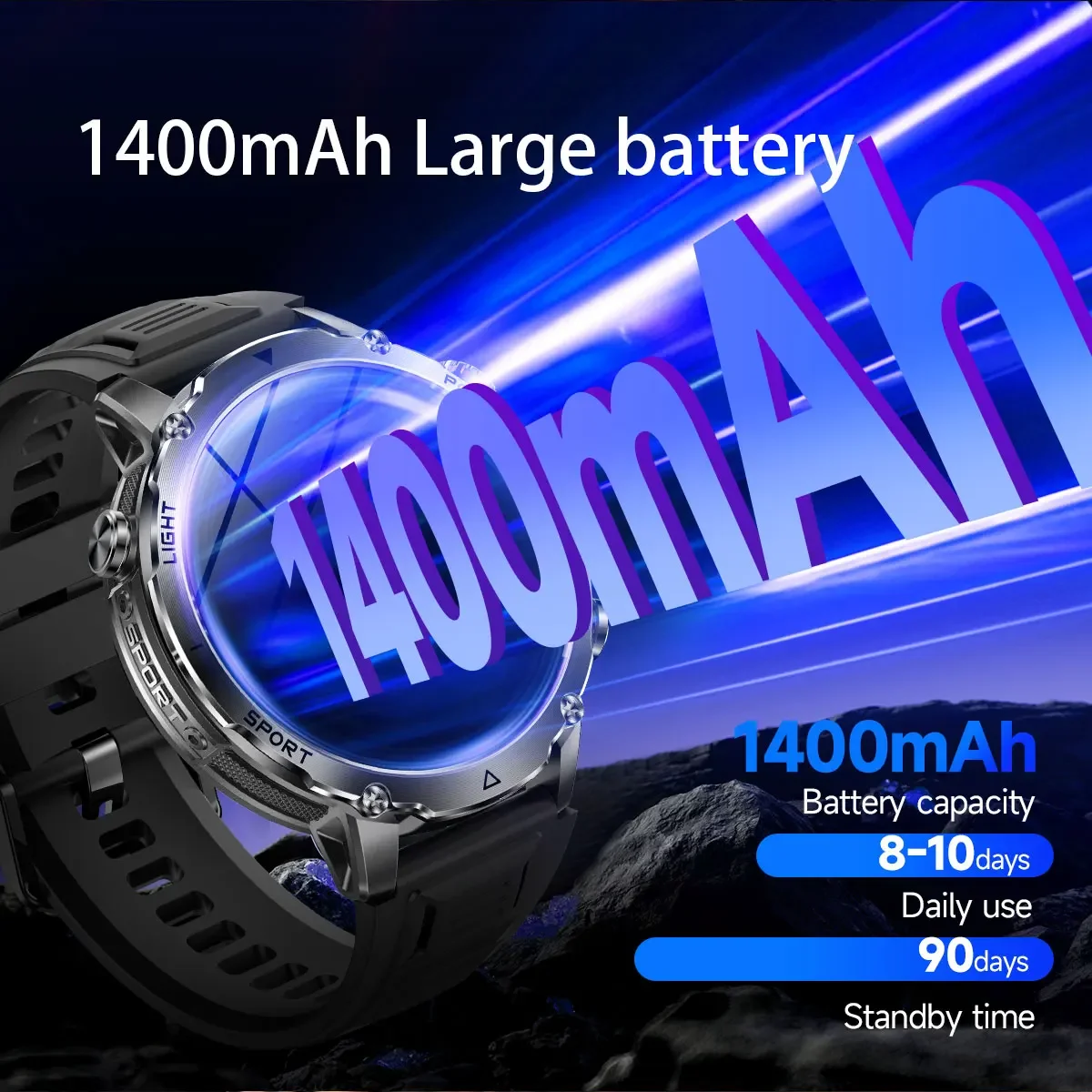 Merk + 1400 mAh Grote Batterij - Smartwatch Branded Watches For Men recensie en prijs