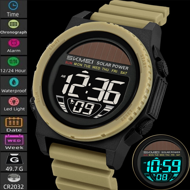 Skmei zonne-energie digitale h - Tide Watch Surf recensie en prijs