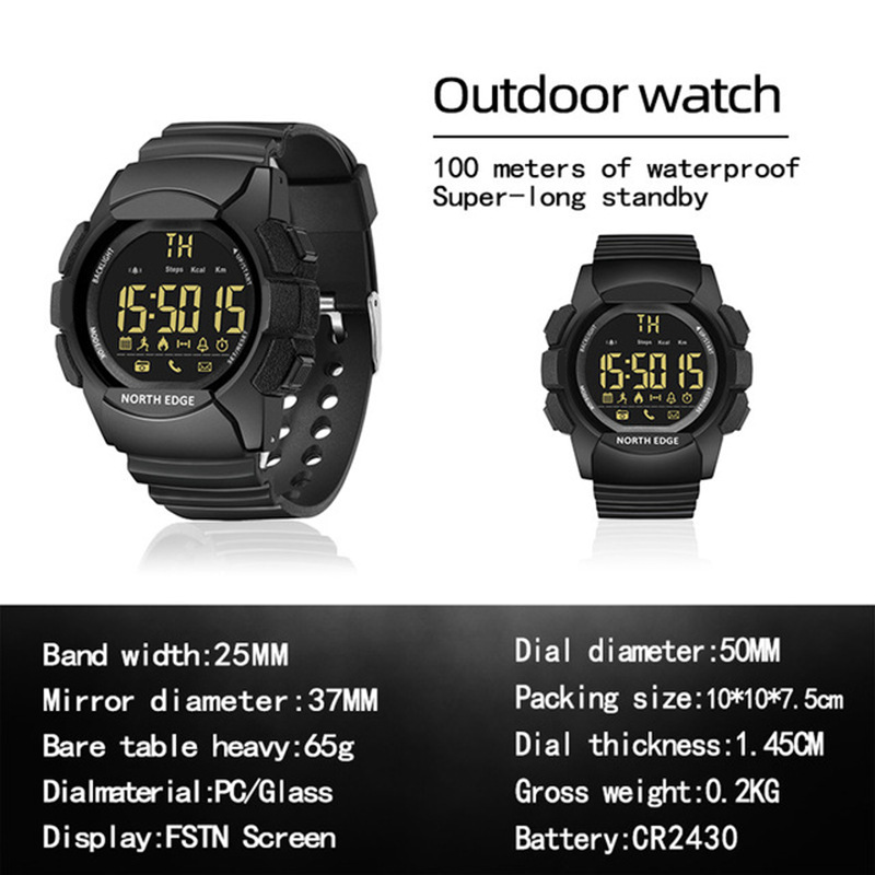 NORTH EDGE AK 100M waterdicht  - Smartwatch Watches For Men Digital recensie en prijs