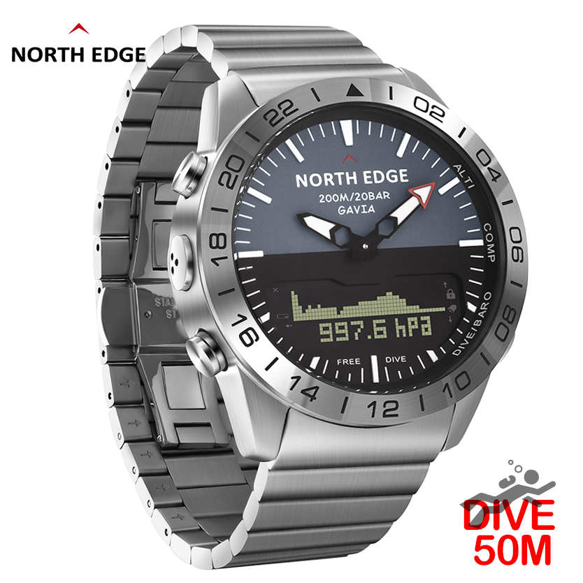 NORTH EDGE Heren duikhorloge M - Altimeter Compass Watch recensie en prijs