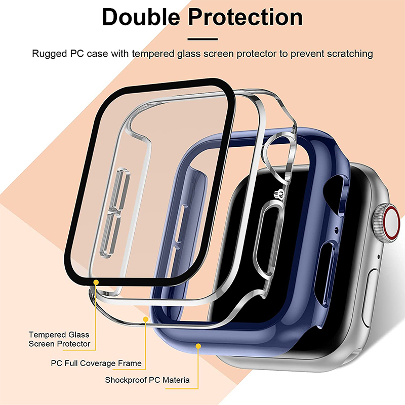 Gehard glas + cover voor Apple - Iwatch Smartwatch Series 7 recensie en prijs