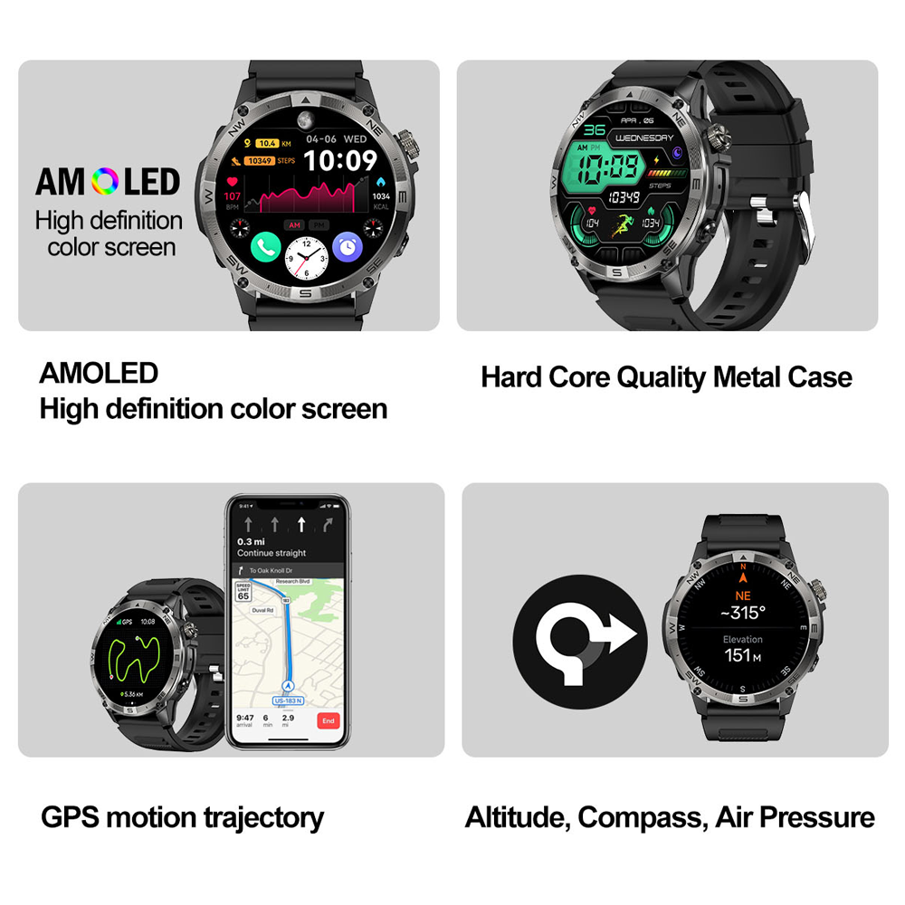 NORTH EDGE GPS Sport Smart Wat - Altimeter Compass Watch recensie en prijs