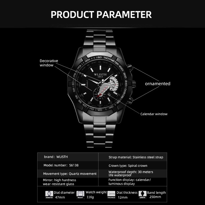 Luxe merk herenhorloge waterdi - Smartwatch Luxury Watches For Men recensie en prijs