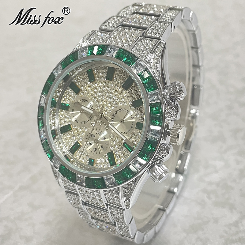 Luxe Merk MISSFOX Zilver Groen - Smartwatch Branded Watches For Men recensie en prijs