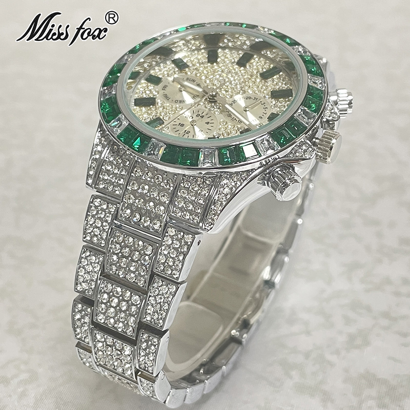Luxe Merk MISSFOX Zilver Groen - Smartwatch Branded Watches For Men recensie en prijs