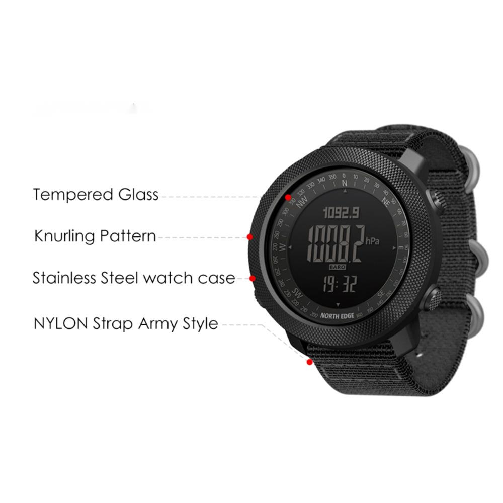 NORTH EDGE Horloges voor manne - Altimeter Compass Watch recensie en prijs