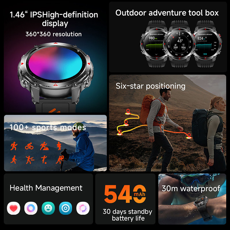 T-Rex 3 Ingebouwde dual-band G - Altimeter Compass Watch recensie en prijs
