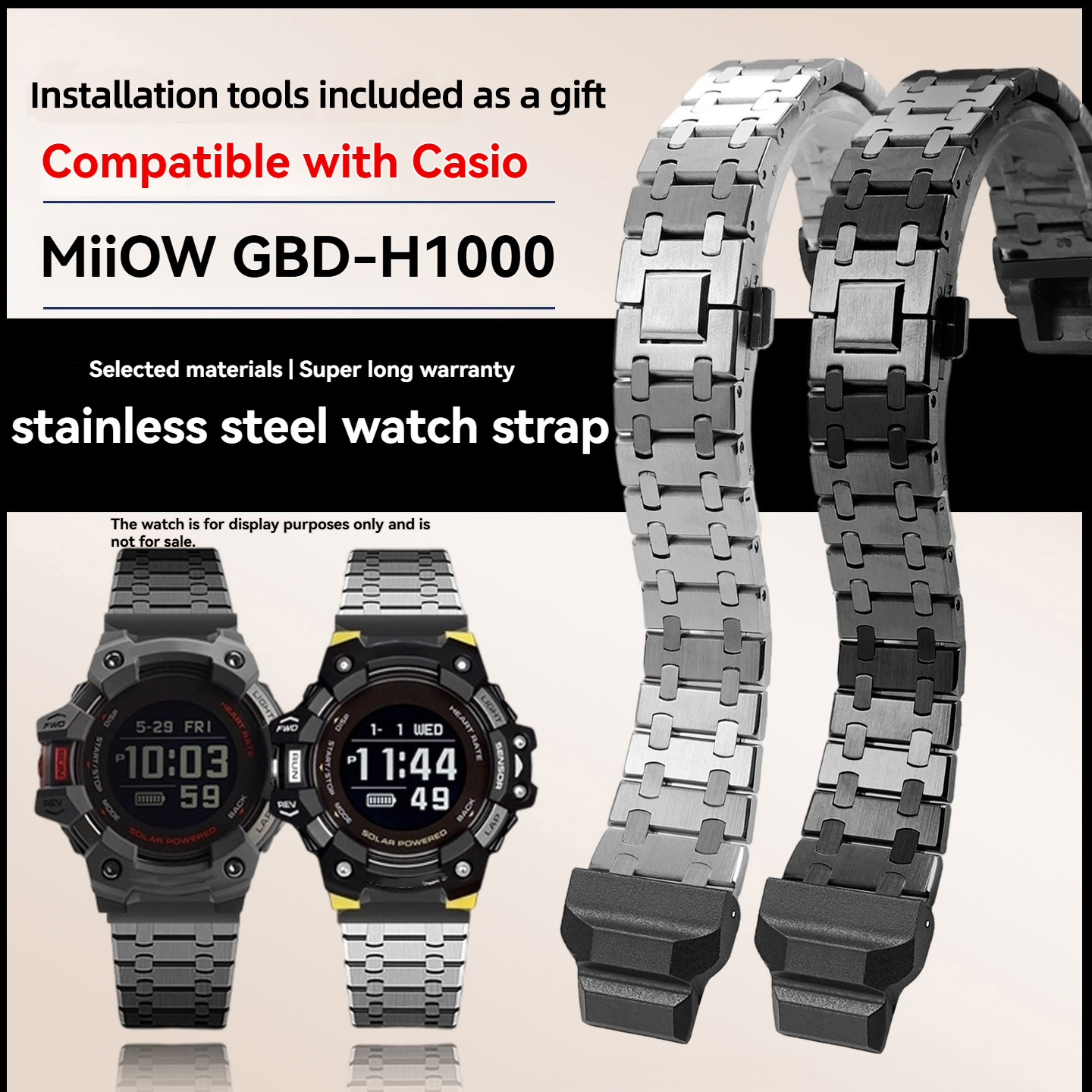 Gemodificeerde metalen roestvr - Casio Watches Smartwatch recensie en prijs
