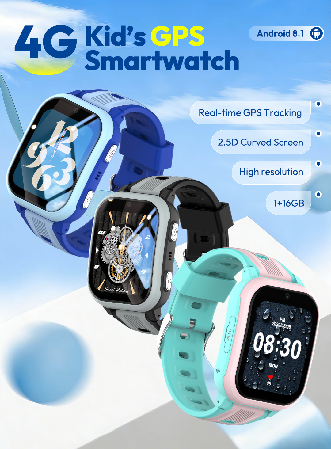 KT41 Smartwatch - 4G Telefoon  - Smartwatch Watches Gift For Girls recensie en prijs