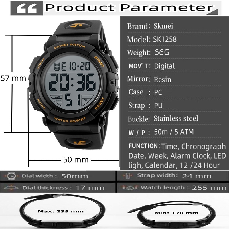 Skmei Fashion grote wijzerplaa - Tide Watch Surf recensie en prijs