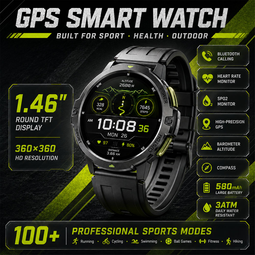 NIEUWE Militaire GPS Smartwatc - Timex Watches Smartwatch recensie en prijs