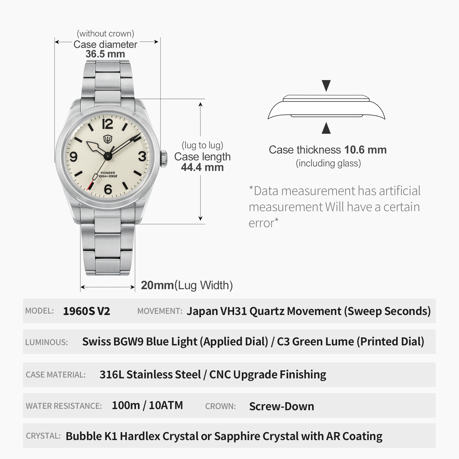 Watchdives WD1960S V2 Vintage  - Smartwatch Luxury Watches For Men recensie en prijs